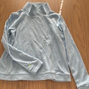 Dudley Stephens light blue terry fleece top. Size Medium.